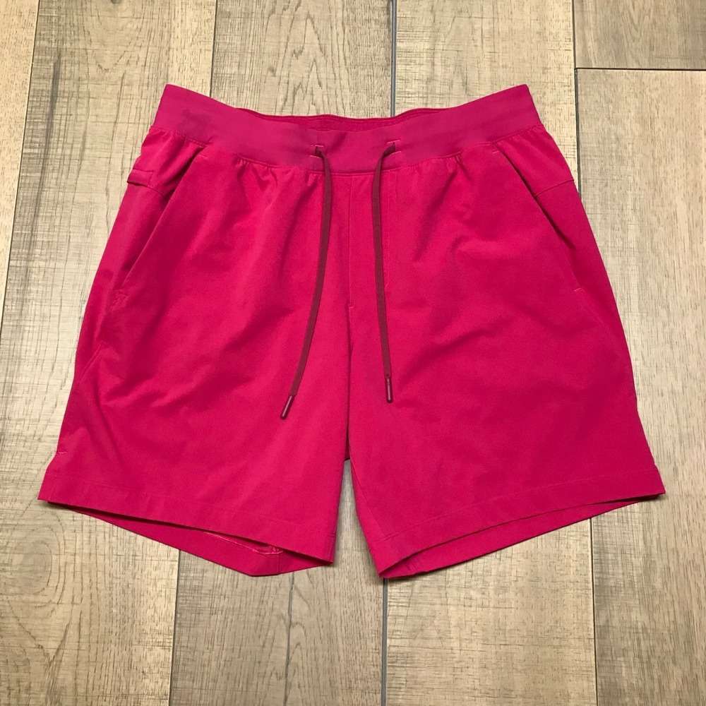 Lululemon Shorts Mens Sz M Pink Zeroed In Linerless 7" Lightweight Performance